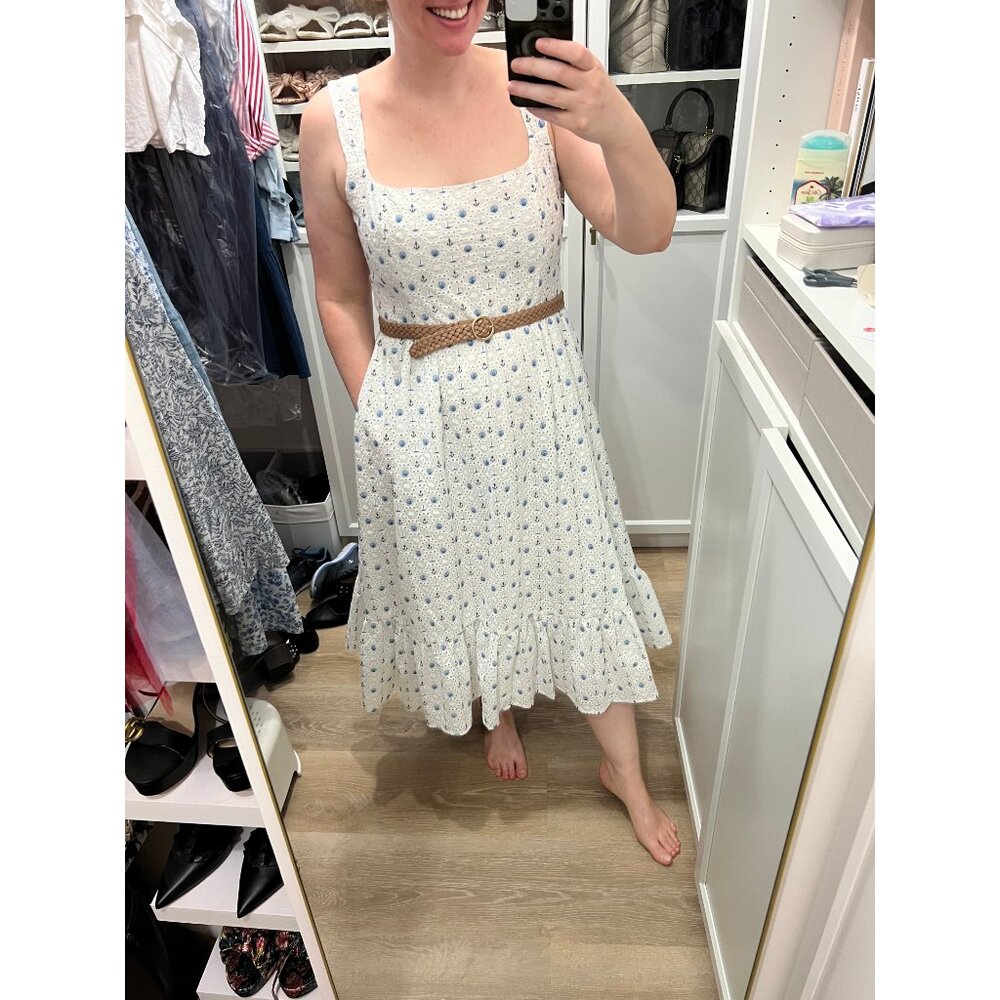Kiel James Patrick Beachcomber Anchors Eyelet Dress